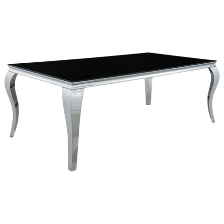 Carone 5-piece 81" Rectangular Dining Set Grey and Chrome - 115071-S5G - Luna Furniture
