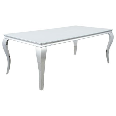 Carone 5-piece 81" Rectangular Dining Set Teal and Chrome - 115081-S5T - Luna Furniture
