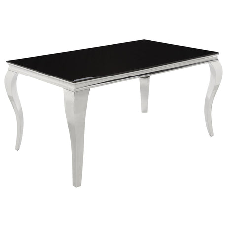 Carone 5-piece Dining Room Set Black and Chrome - 105071-S5 - Luna Furniture