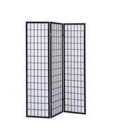 Carrie Black and White 3-Panel Folding Screen from Coaster - Luna Furniture