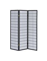 Carrie Black and White 3-Panel Folding Screen from Coaster - Luna Furniture