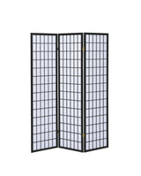 Carrie Black and White 3-Panel Folding Screen from Coaster - Luna Furniture