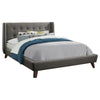 Carrington Button Tufted Queen Bed Grey - 301061Q - Luna Furniture