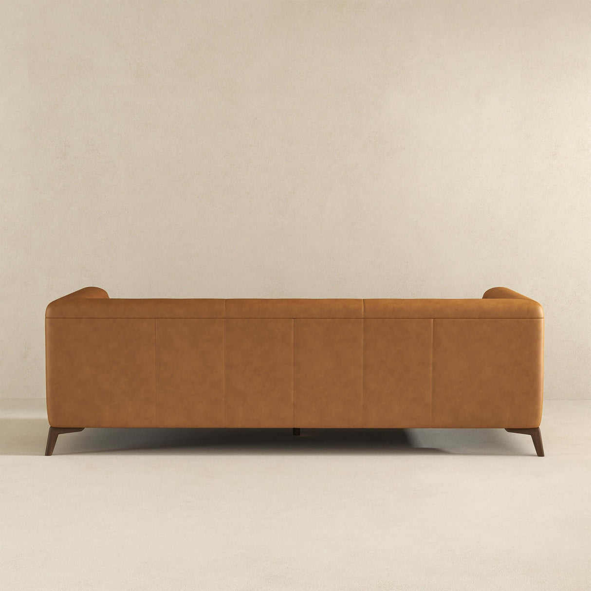 Carter Mid-Century Modern Tufted Tight Back Genuine Leather Sofa - AFC00039 - Luna Furniture