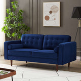 Casey Velvet Loveseat Blue - AFC00086 - Luna Furniture