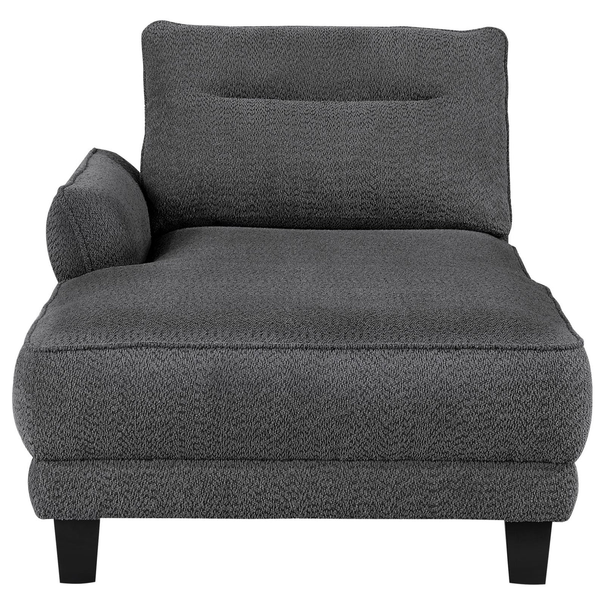 Caspian Gray Upholstered Curved Arms Sectional Sofa from Coaster - Luna Furniture