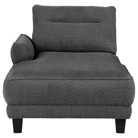 Caspian Gray Upholstered Curved Arms Sectional Sofa from Coaster - Luna Furniture
