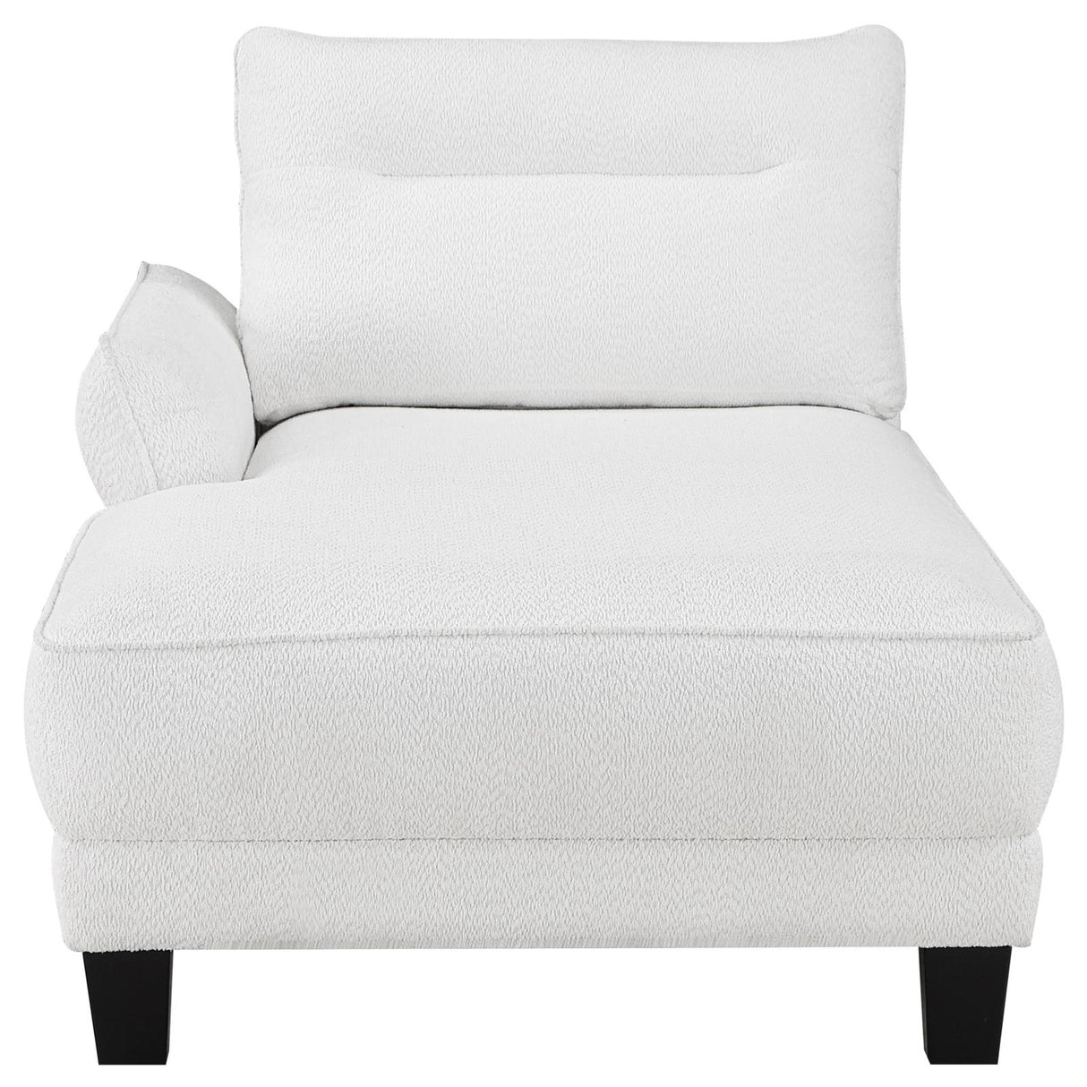 Caspian White and Black Upholstered Curved Arms Sectional Sofa from Coaster - Luna Furniture