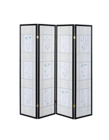 Catabella Multi-color 4-Panel Floral Print Folding Screen from Coaster - Luna Furniture