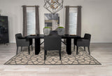 Catherine Charcoal Gray and Black 5-Piece Double Pedestal Dining Set from Coaster - Luna Furniture