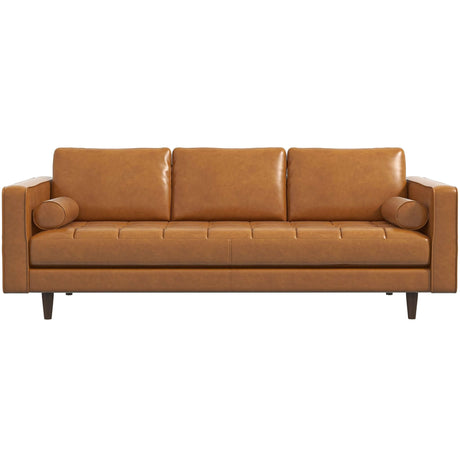 Catherine Mid-Century Modern Sofa 88" / Tan Leather - AFC00083 - Luna Furniture