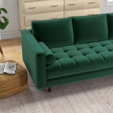 Catherine Mid-Century Modern Sofa 88" / Tan Leather - AFC00083 - Luna Furniture