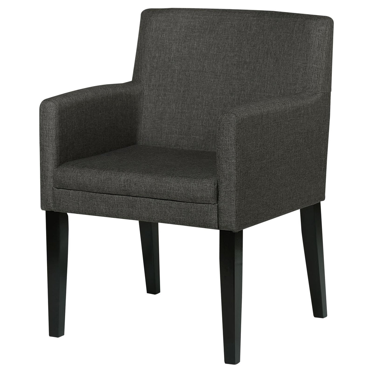 Catherine Charcoal Gray and Black Upholstered Dining Arm Chair, Set of 2 from Coaster - Luna Furniture