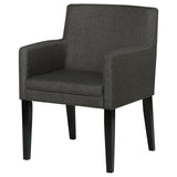 Catherine Charcoal Gray and Black Upholstered Dining Arm Chair, Set of 2 from Coaster - Luna Furniture