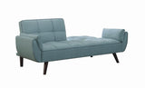 Caufield Biscuit-tufted Sofa Bed Turquoise Blue - 360097 - Luna Furniture