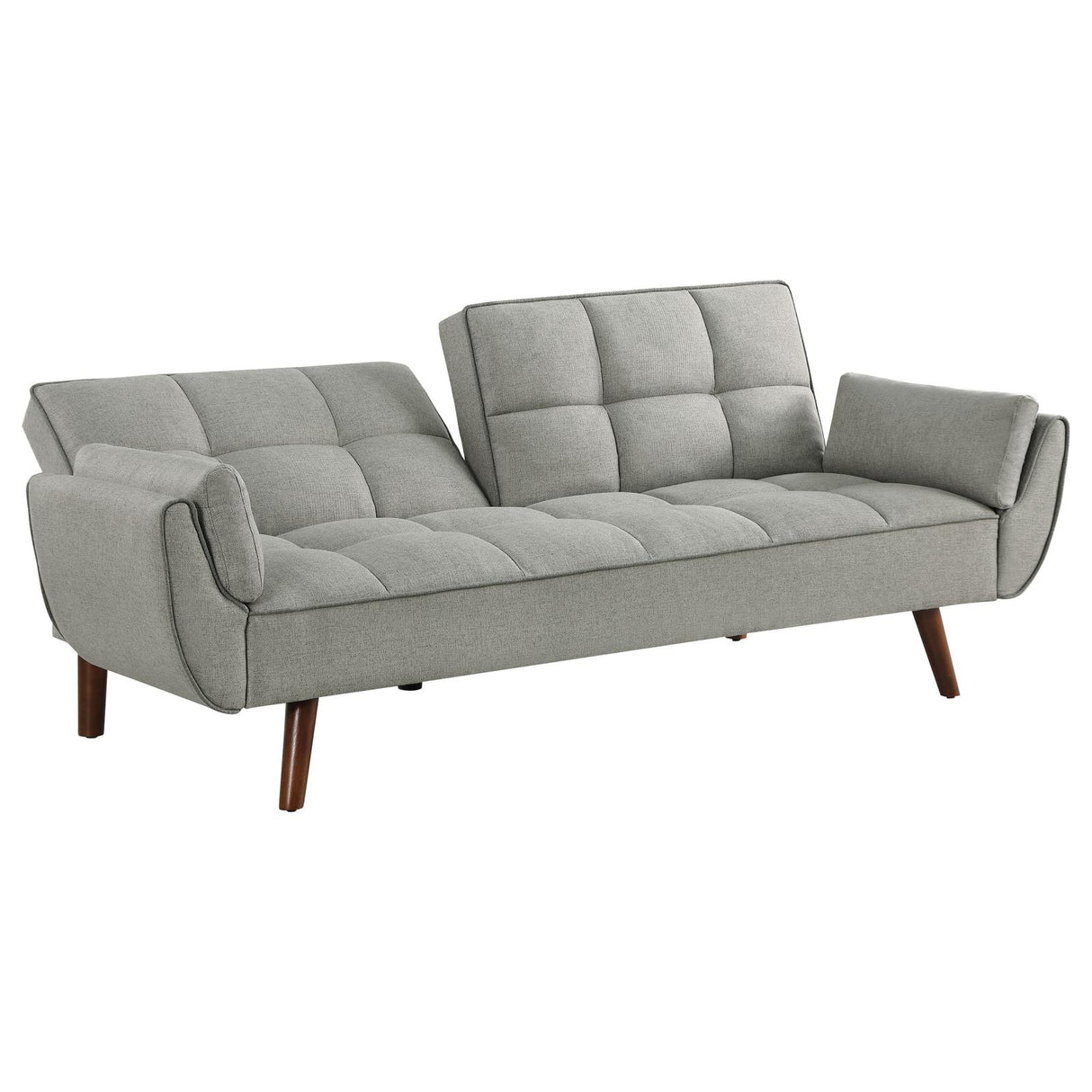 Caufield Gray Upholstered Buscuit Tufted Covertible Sofa Bed from Coaster - Luna Furniture