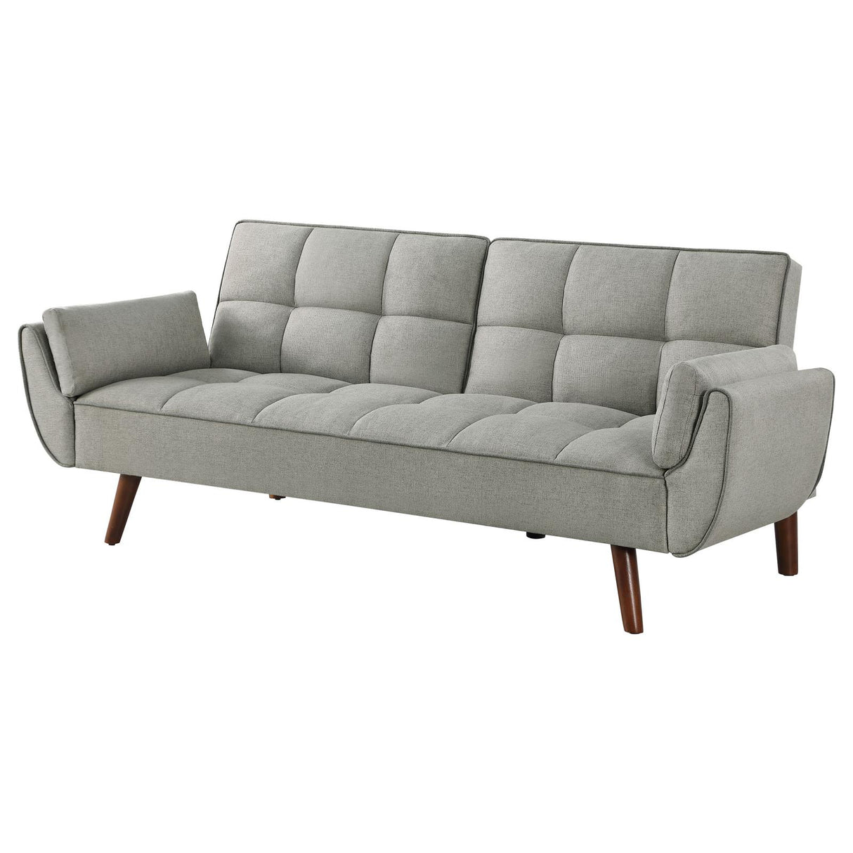 Caufield Gray Upholstered Buscuit Tufted Covertible Sofa Bed from Coaster - Luna Furniture