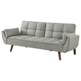 Caufield Gray Upholstered Buscuit Tufted Covertible Sofa Bed from Coaster - Luna Furniture