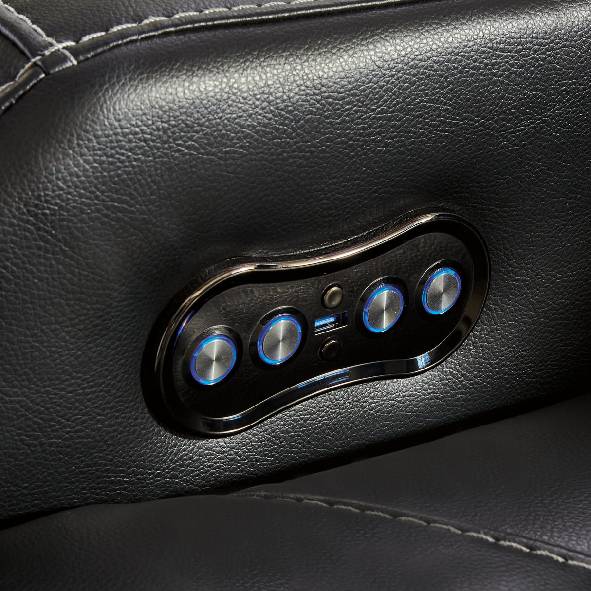 Caveman Den Midnight Power Reclining Loveseat with Console from Ashley - Luna Furniture