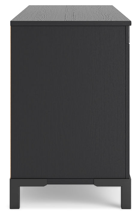 Cayberry Black 60" TV Stand with Electric Fireplace from Ashley - Luna Furniture