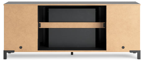 Cayberry Black 60" TV Stand with Electric Fireplace from Ashley - Luna Furniture