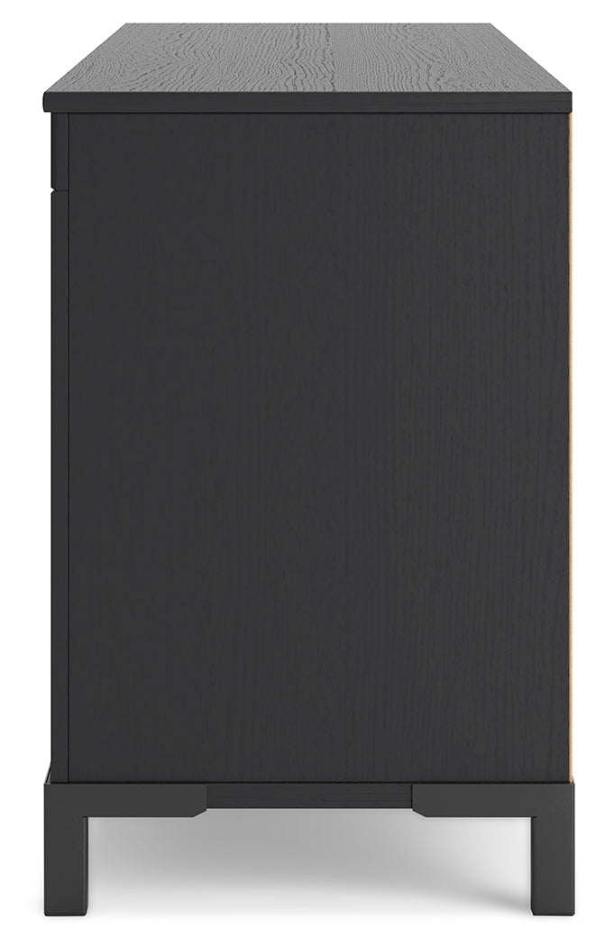 Cayberry Black 60" TV Stand with Electric Fireplace from Ashley - Luna Furniture