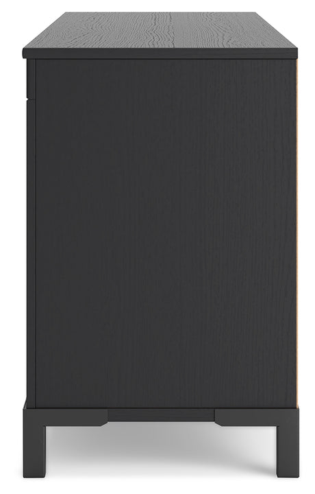 Cayberry Black 60" TV Stand with Electric Fireplace from Ashley - Luna Furniture