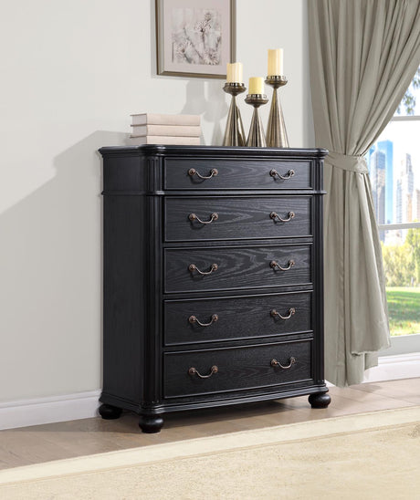 Celina 5-drawer Bedroom Chest Black - 224765 - Luna Furniture