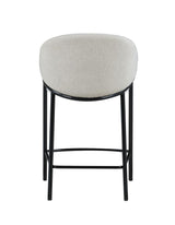 Chadwick Sloped Arm Counter Height Stools Beige and Glossy Black (Set of 2) - 183436 - Luna Furniture