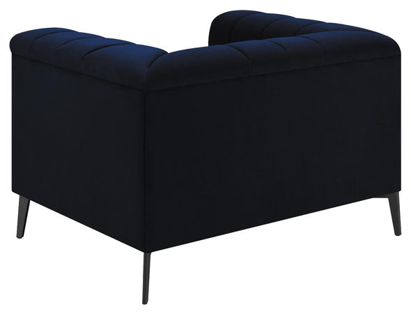 Chalet Tuxedo Arm Chair Blue - 509213 - Luna Furniture