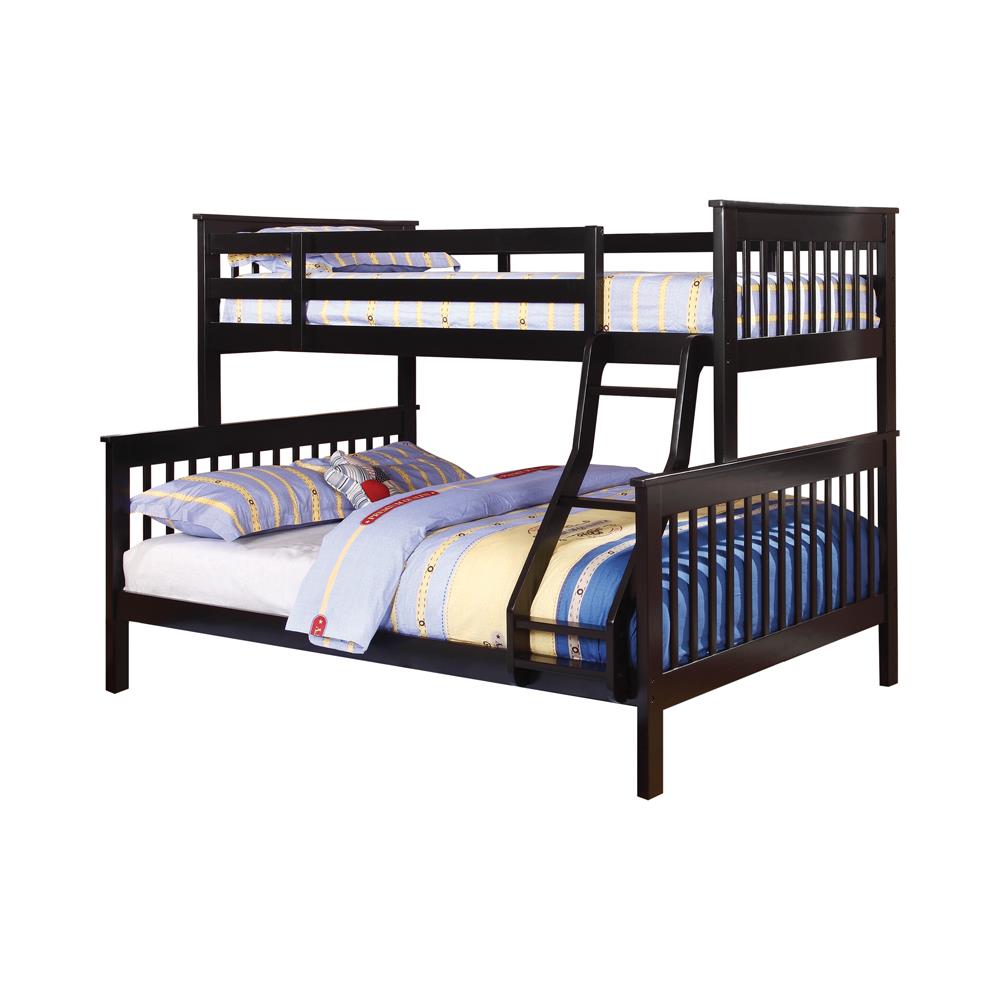 Chapman Black Twin Over Full Bunk Bed from Coaster - Luna Furniture