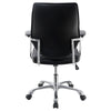 Chase High Back Office Chair Black and Chrome - 802269 - Luna Furniture