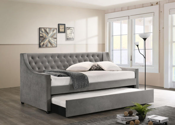 Chatsboro Twin Upholstered Daybed with Trundle Grey - 305883 - Luna Furniture