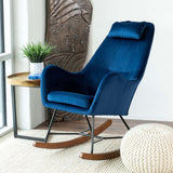 Chelsea Velvet Rocking Chair Blue - AFC00142 - Luna Furniture