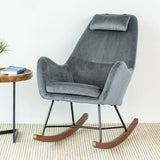 Chelsea Velvet Rocking Chair Green - AFC00125 - Luna Furniture