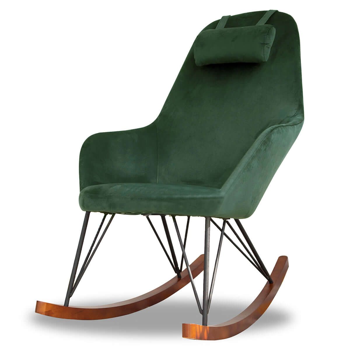 Chelsea Velvet Rocking Chair Grey - AFC00128 - Luna Furniture