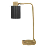 Cherise Adjustable Shade Table Lamp Antique Brass and Matte Black - 923303 - Luna Furniture