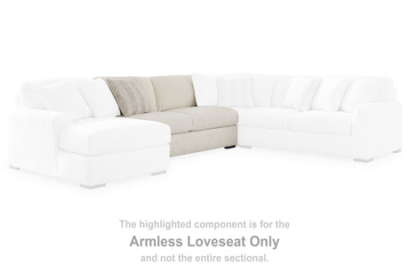 Chessington Ivory Armless Loveseat from Ashley - Luna Furniture
