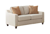 Christine Beige Upholstered Cushion Back Loveseat from Coaster - Luna Furniture