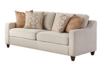 Christine Upholstered Cushion Back Sofa Beige - 552061 - Luna Furniture