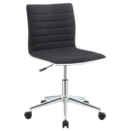 Chryses Adjustable Height Office Chair Black and Chrome - 800725 - Luna Furniture