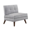 Churchill Button Tufted Armless Chair Grey - 551302 - Luna Furniture