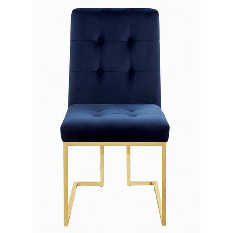 Cisco Ink Blue Tufted Back Side Chairs, Set of 2 from Coaster - Luna Furniture