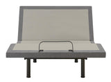 Clara Eastern King Adjustable Bed Base Grey and Black - 350131KE - Luna Furniture
