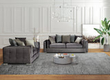 Clara Gray Velvet Sofa & Loveseat from Nova Furniture - Luna Furniture