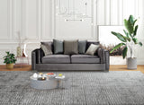 Clara Gray Velvet Sofa & Loveseat - CLARAGRAY-SL - Luna Furniture
