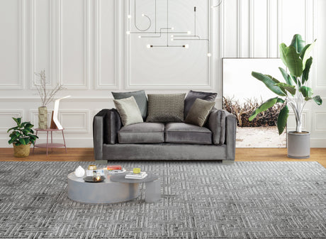 Clara Gray Velvet Sofa & Loveseat from Nova Furniture - Luna Furniture