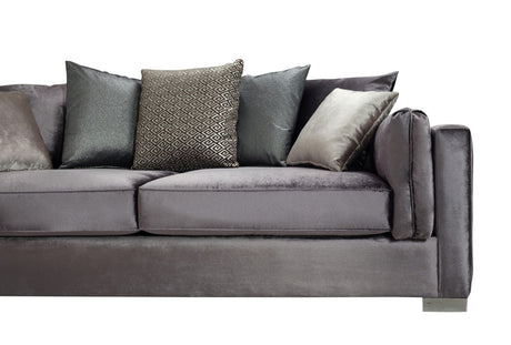 Clara Gray Velvet Sofa & Loveseat from Nova Furniture - Luna Furniture