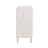Clarkia Accent Cabinet with Floral Carved Door White - 953347 - Luna Furniture