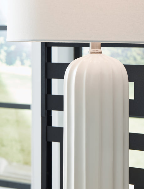 Clarkland White Table Lamp from Ashley - Luna Furniture